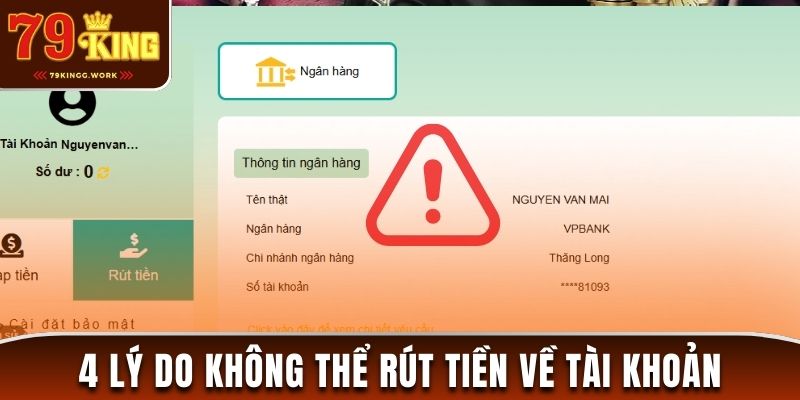 4 lý do khiến người chơi không thể rút tiền 79king về tài khoản