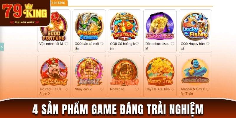 Top danh mục các sản phẩm game độc đáo tại siêu nổ hũ 79King