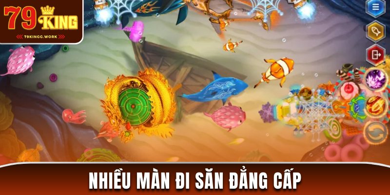 Bắn cá H5 tại 79king có nhiều màn đi săn đẳng cấp