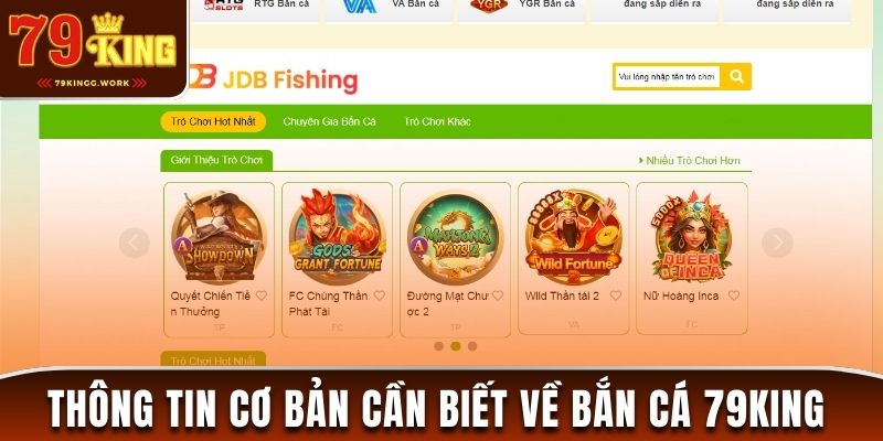 Những thông tin cơ bản cần biết về bắn cá 79King