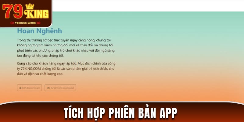 Tích hợp phiên bản app nhanh chóng và tiện lợi